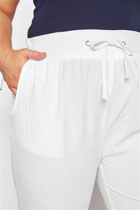 White Cool Cotton Shorts Yours Clothing