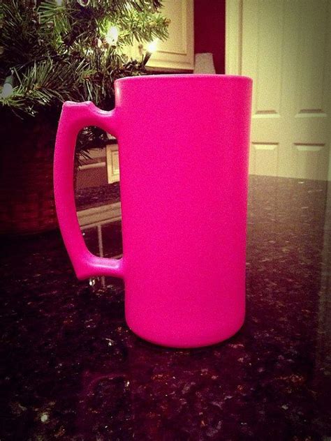Hot Pink Personalized Beer Mug By Blessyourheartglass On Etsy 1500 Personalized Beer Etsy