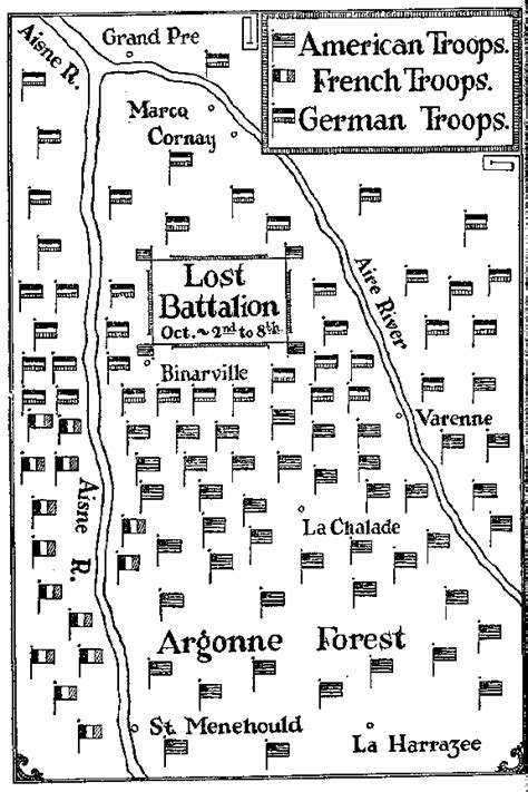 Wwi Oct The Famous Pocket Of The Lost Battalion Near Charlevaux Mill Occupied By