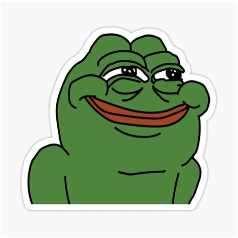 Pepe The Frog Happy Sticker By Danielshoebox Redbubble