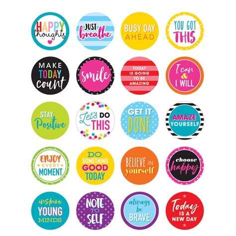 Colorful Words To Inspire Planner Stickers Tcr3585 Teacher Created