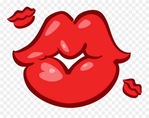 Vector Illustration Of Mouth Lips Blowing Kisses Blowing Kisses