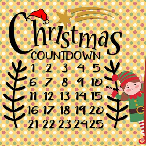 Christmas Countdown Calendar Poster Free Stock Photo Public Domain