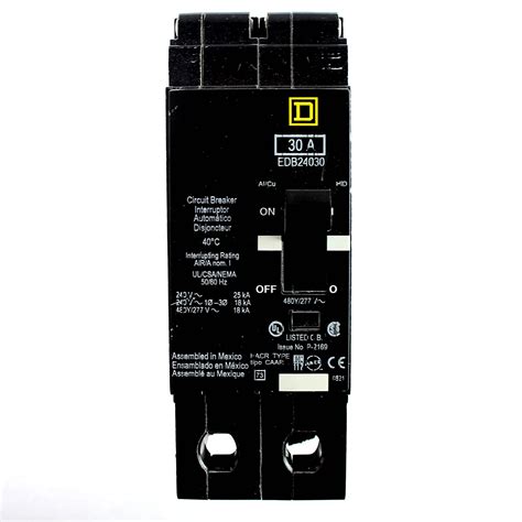 Square D Edb24030 Edb Type Circuit Breaker 30 Amp 2 Pole 480y277v