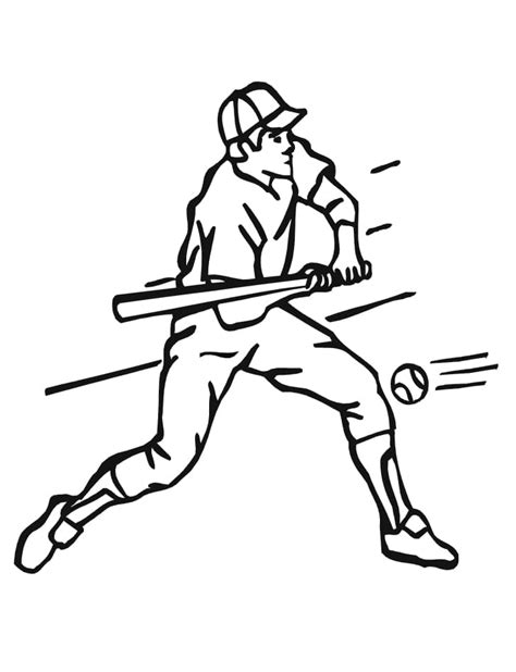 Playing Baseball Coloring Page Download Print Or Color Online For Free
