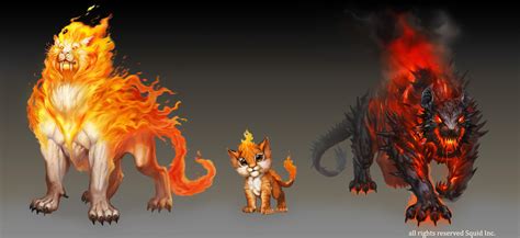 Fire Element Creatures By Maria Trepalina Rimaginaryelementals