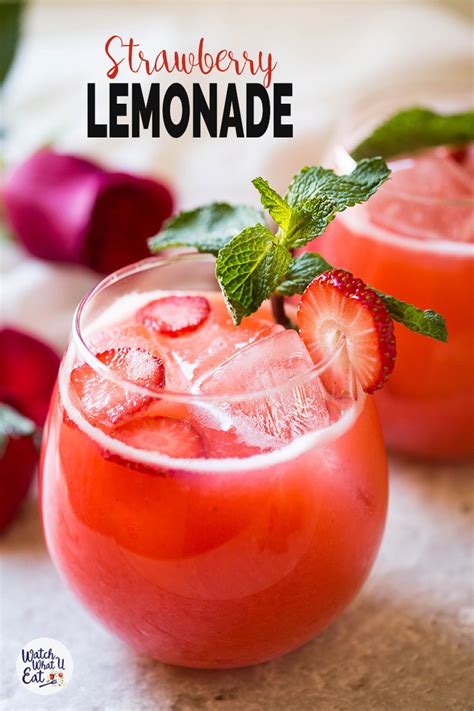Homemade Fresh Strawberry Lemonade Recipe Healthy Summer