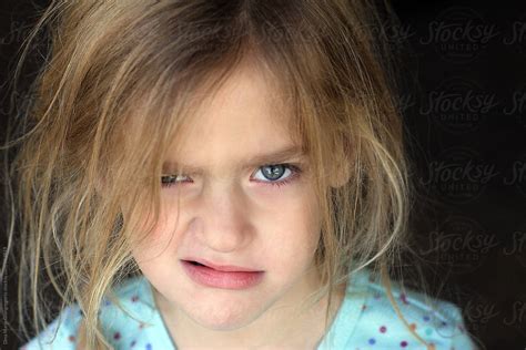 Grumpy Girl Making Grumpy Face By Dina Marie Giangregorio