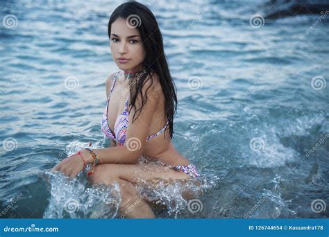 Summer Beauty And Blue Sea Stock Photo Image Of Fashion