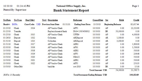 Banks provide electronic bank statements for all your financial interactions. Click image to enlarge view