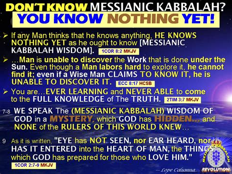 The Messianic Kabbalah Revolution Messianic Kabbalah Wisdom Is The