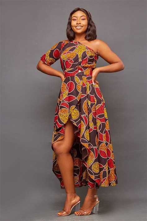 aadaeze asymmetric africa print dress kipfashion print dress latest dress for women