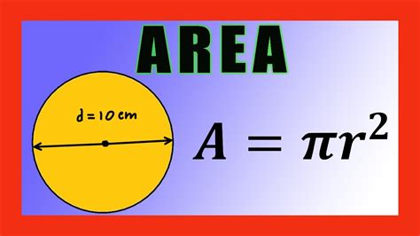 Formula Para Calcular Area De Un Circulo Con El Diametro Printable