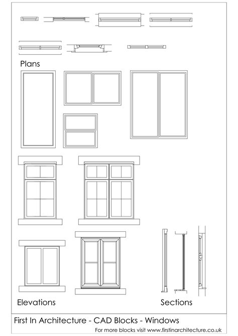 The best selection of royalty free building plan window door symbol vector art, graphics and stock illustrations. CAD Blocks - Windows 01 | First In Architecture