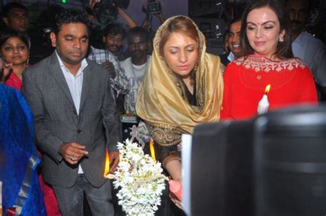 His film scoring career began in the early 1990s. A.R Rahman, his wife Saira Banu & Nita Ambani @ AR Rahman ...