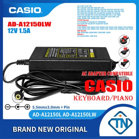 12v 15a Ad A12150lw For Casio Cdp 120 Cdp 130 Cdp 135 Cdp 220 Cdp 220r