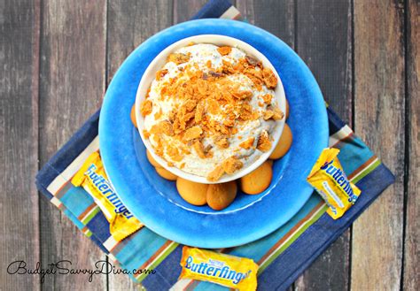 This dip can be enjoyed with fruit slices, pretzels, nilla wafers—whatever your prefer. Butterfinger Dip Recipe - Budget Savvy Diva
