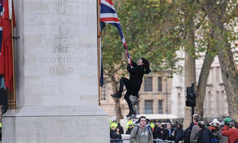 Tuition Fees Vote Protest Thugs Deface Cenotaph And Urinate On