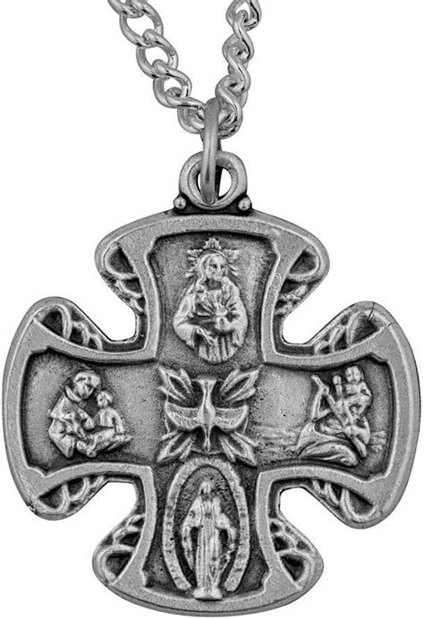 Village Gift Importers Genuine Italian Way Cross Pendant Necklace Beautiful Silver Charm And