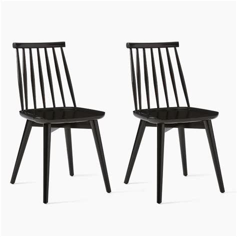 Shop dining chairs from west elm. Windsor Dining Chair, Black, Set of 2 | West Elm in 2020 ...