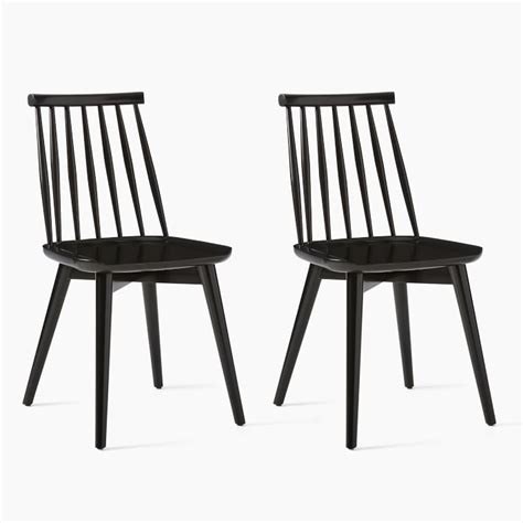 The slope leather dining chair from west elm is made to last and look amazing, which is good considering the high $400 price per chair. Windsor Dining Chair, Black, Set of 2 | West Elm in 2020 ...