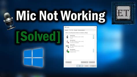 How To Fix Microphone Not Working In Windows 10