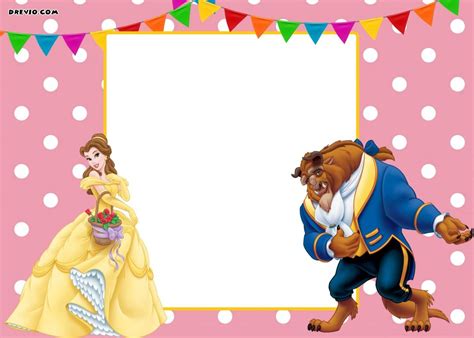 Free Printable Disney Beauty And The Beast Invitation Template Free