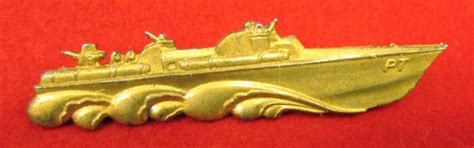 Stewarts Military Antiques Us Wwii Pt Boat Badge Sterling Matt