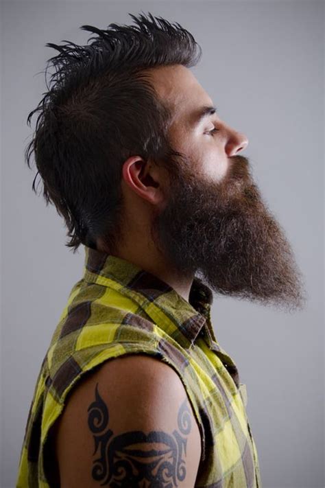 Full Thick Dark Beard And Mustache Side Shot Profile Photo Beards Bearded Man Men Hot Beards