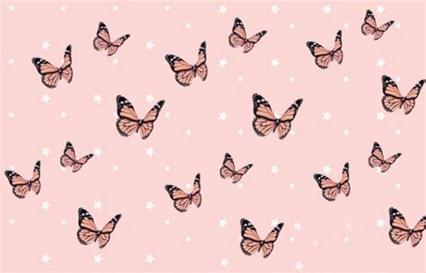 Aesthetic Butterfly Laptop Pink Wallpapers Wallpaper Cave