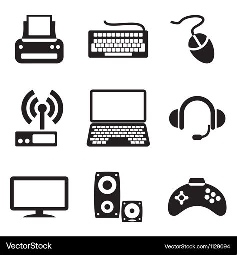 Computer Devices Icons Royalty Free Vector Image