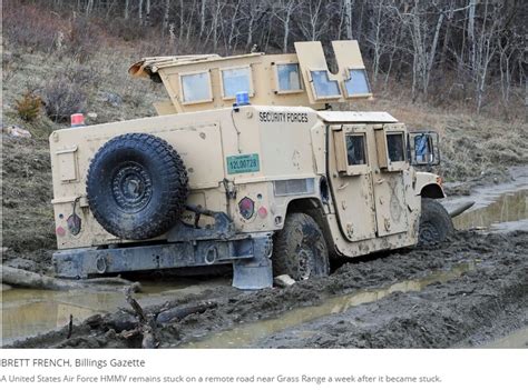 Air Force Lacks Resources To Retrieve Humvee After A Week Of Being Stuck Outside Nuclear Missile