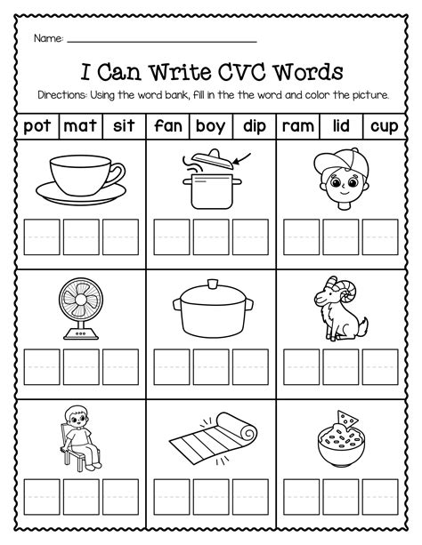 Engaging Cvc Words Worksheets For Kindergarten And 1st Grade Phonics