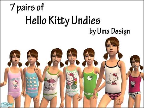The Sims Resource Hello Kitty Undies For Girls Set