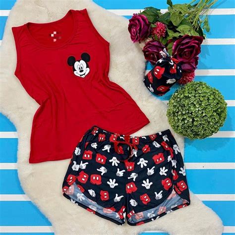 Pack Pijamas Mickey Y Minnie Mouse Mickey Mouse Minnie Envío Gratis
