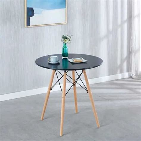 Round Dining Table Black Vigshome