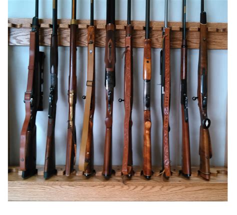 Oak Wooden Vertical Gun Rack 10 Place Long Gun Display – Gun Racks For Less