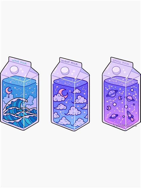 Magic Milk Sticker By Freshbobatae Redbubble Aesthetic Drawing