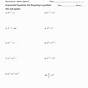 Exponential Functions And Logarithms Worksheets