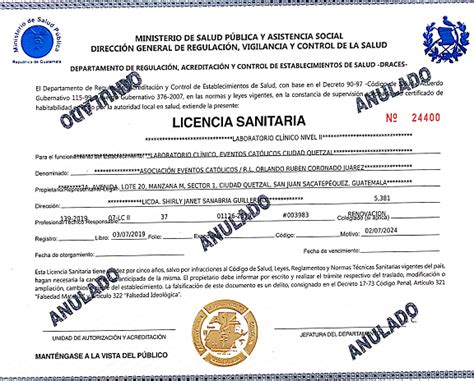 Licencias Sanitarias En Guatemala Nuevo Renovaci N Traslado Y