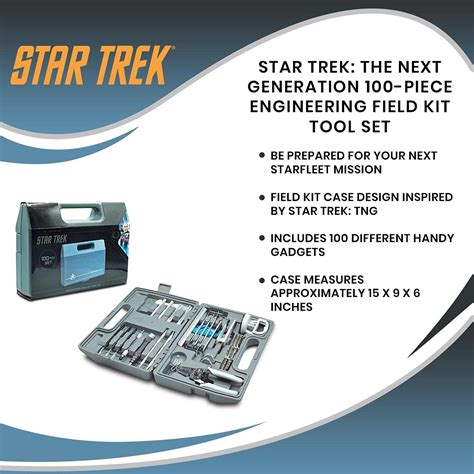 Star Trek The Next Generation 100 Piece Engineering Field Kit Tool Set