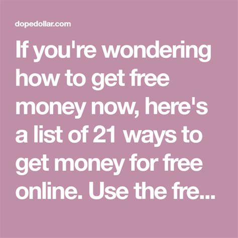 Best Places To Get Free Money Now Yes You Really Get Free Money