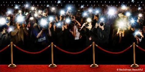 Red Carpet Background With Paparazzi