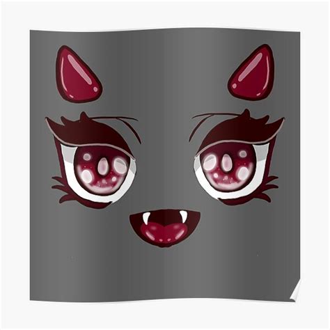 Kawaii Devil Happy Face Poster For Sale By Cap696 Redbubble