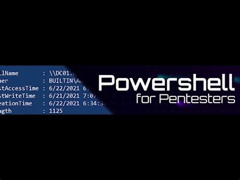 Powershell For Pentesters Course Resources Youtube