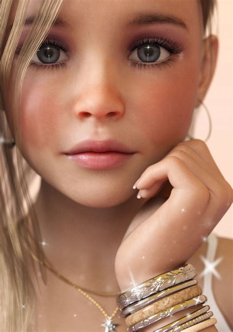 Natural Beauty Christina Preteen Girls Fashion Pretty Face 3d Model