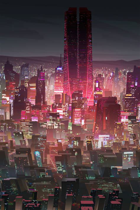 640x960 Resolution Sci Fi City 4k Futuristic Skyscraper Iphone 4