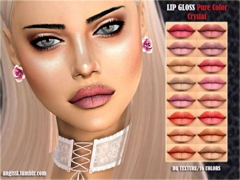 Lip Gloss Pure Color Crystal At Angissi • Sims 4 Updates Crystal Lips