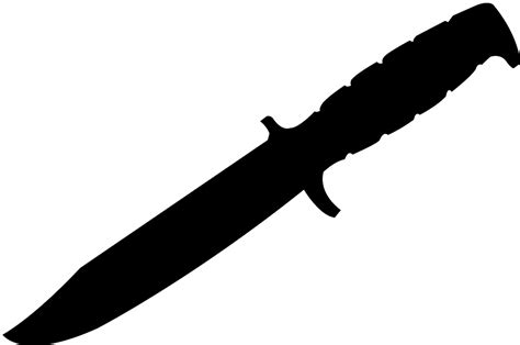 Fighting Knife Silhouette Free Vector Silhouettes