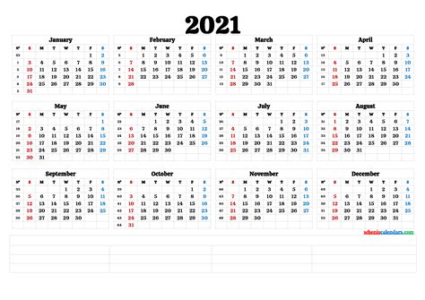 Simple calendar 2021 and calendar 2021 with notes in ink saver color scheme. 2021 Calendar With Week Number Printable Free / Week Numbers 2021 With Excel Word And Pdf ...